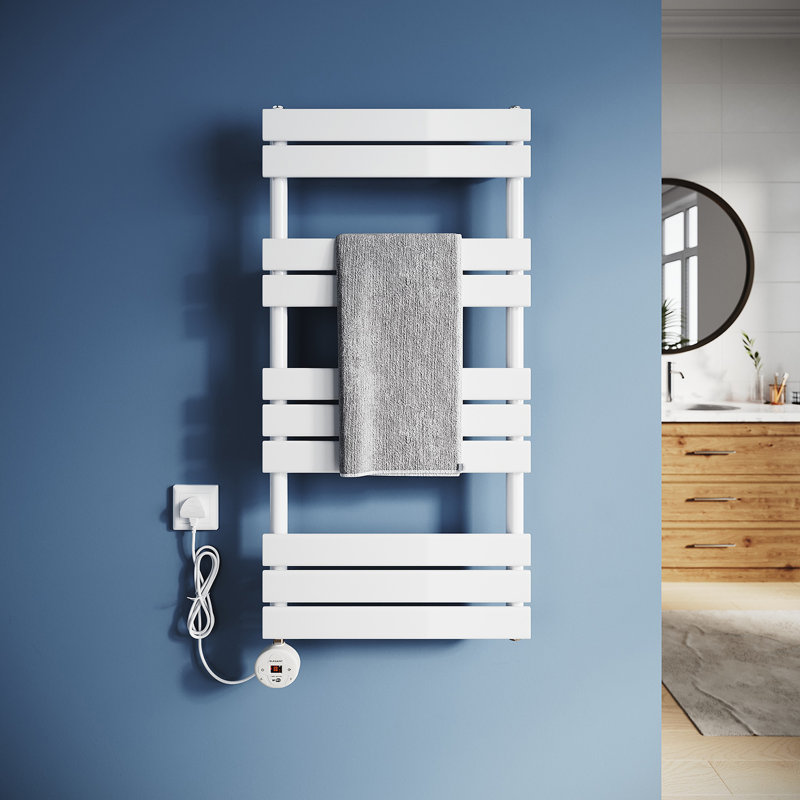 100*50*6.2cm, Smart WiFi-Enabled Heated Towel Rail with Multi-Mode Heating, White
