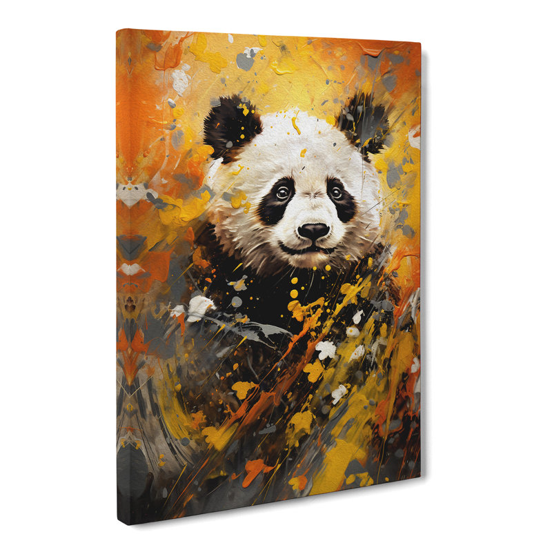 Panda Expressionism No.2 - Wrapped Canvas, 76cm H x 50cm W x 3cm D