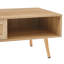 Table basse en rotin de 41,34 po, porte coulissante pour rangement, pieds en bois massif, table de salon-2019971796