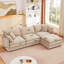 Modular Sectional Sofa,102" L Shaped Couch Set for Living Room,3-Seater Comfy Cloud Couches with Movable Ottoman,DIY Combination,Chenille,Green-129888118