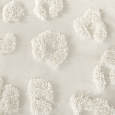 Larissa Off-White Animal Chenille 3-Piece Full/Queen Comforter Set