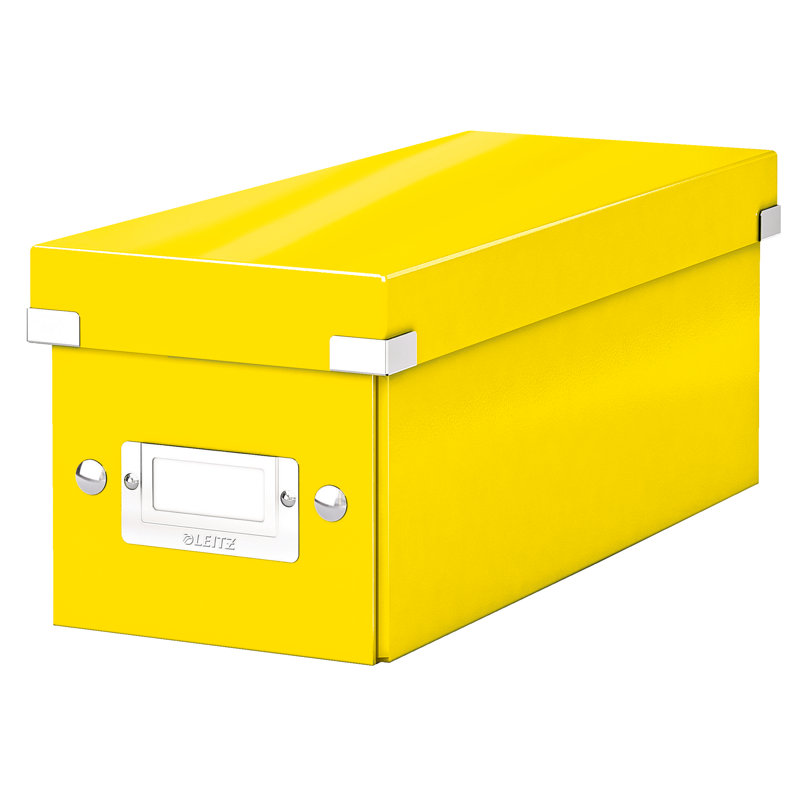 Leitz Decorative Bin, Yellow, 14.3cm H x 13.6cm W x 35.2cm D