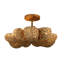 Anguilla Semi-Flush Mount in Blue Wood Beads-1846383554