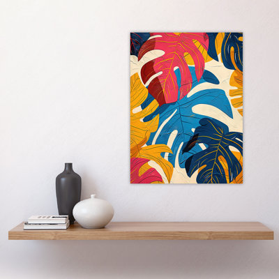 Monstera Leaves Botanical Design Wall Art Print