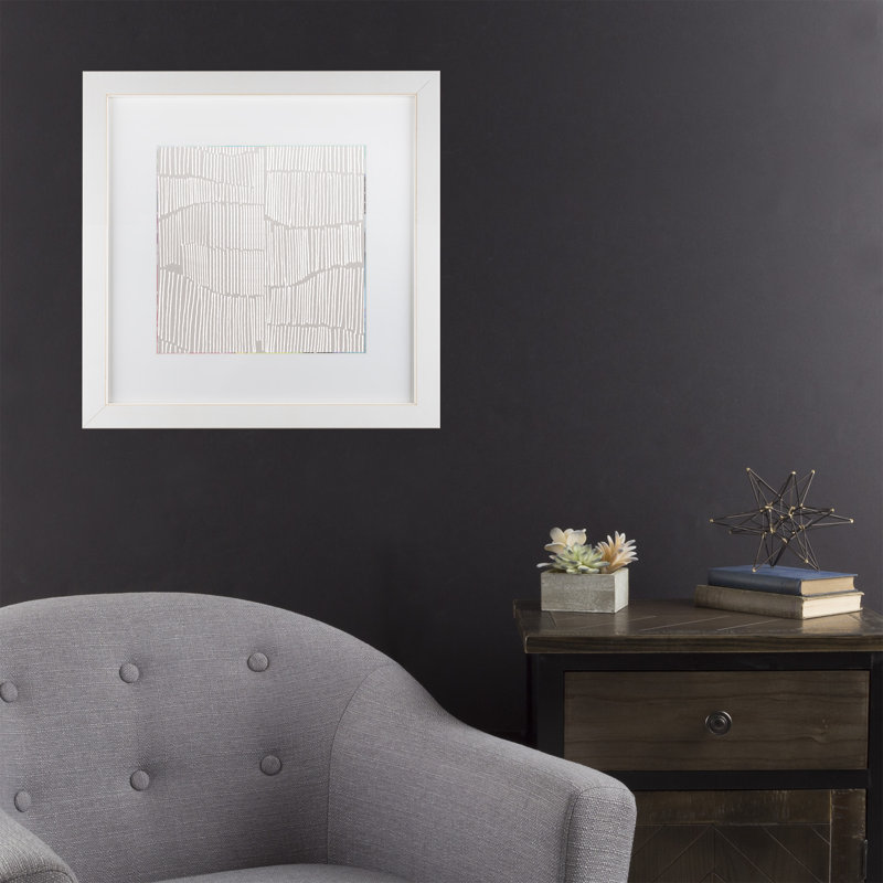 « spaces between i », impression sur toile, H 11 po x l 14 po x P 0,5 po, Noir, Cadre noir