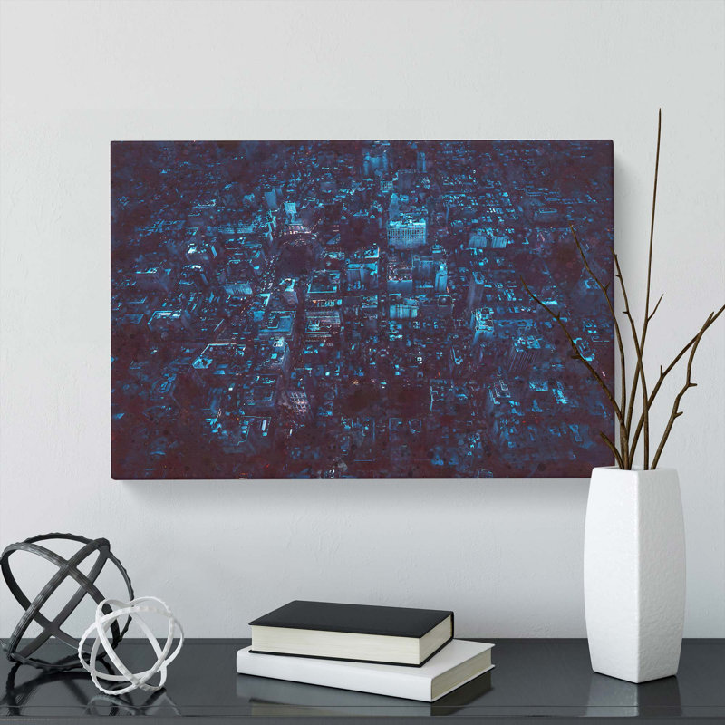 New York At Night - Wrapped Canvas, 50cm H x 76cm W x 3cm D