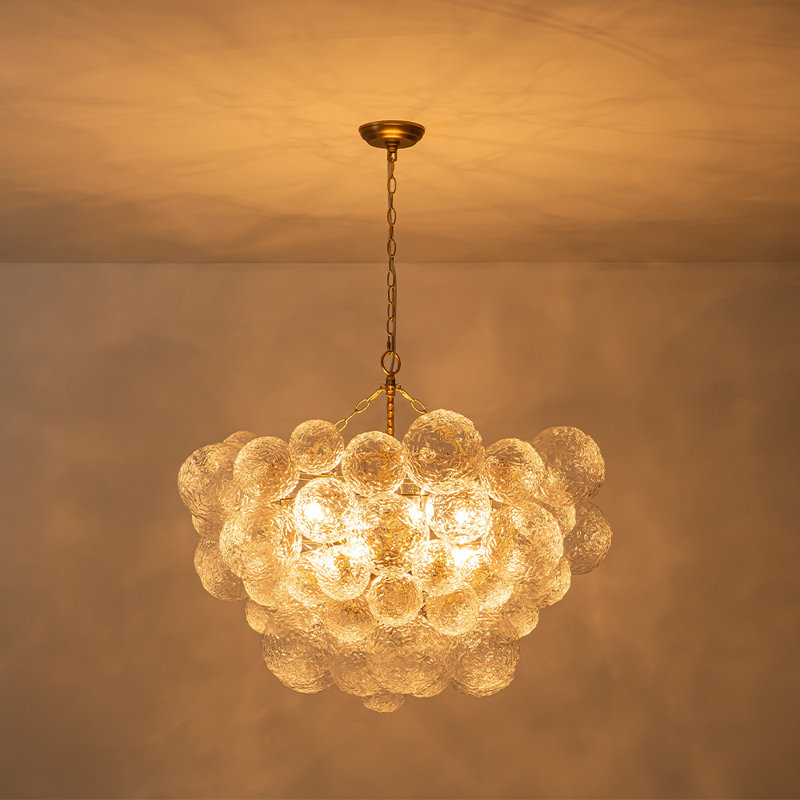 Lustre à bulles en verre 8 lumières Erikson