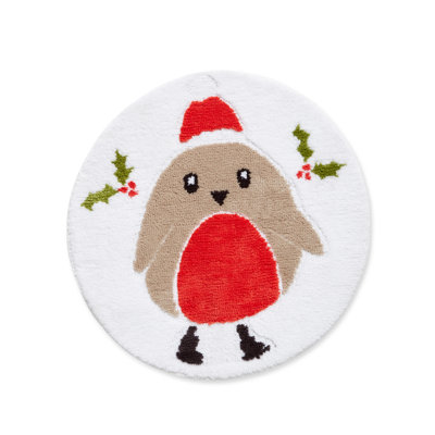 Christmas Robin Bath Mat