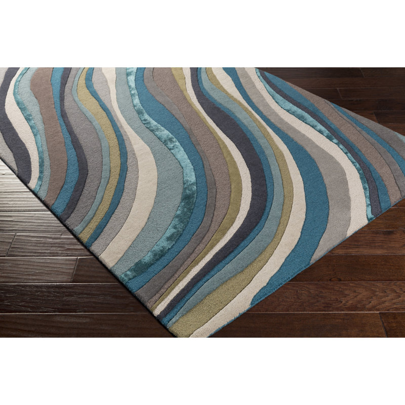 Pena Hand Tufted Abstract Indoor Rug, Rectangle 4' x 6'