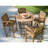 Round Teak Outdoor Bar Table , 35.43'' in. W 35.43'' in. D
