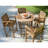 Round Teak Solid Wood Outdoor Bar Table , 35.43 " W 35.43 " D