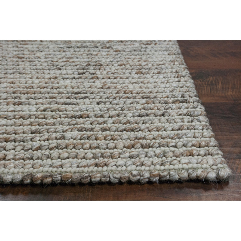 Tapis gris en laine touffeté à la main Mott Street