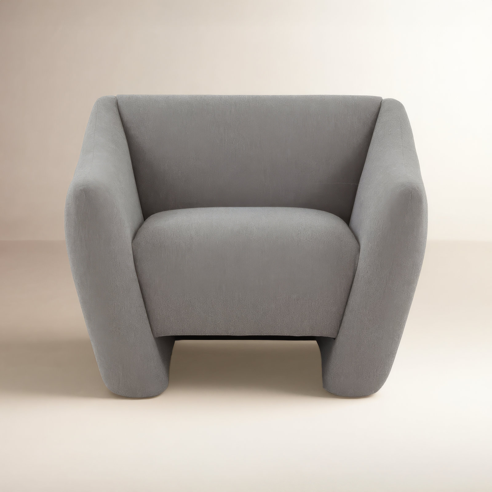 Vedra Linen Armchair, Light Gray 100% Linen