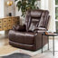 Fauteuil inclinable électrique standard en cuir véritable de 37,5 po de largeur-831026424