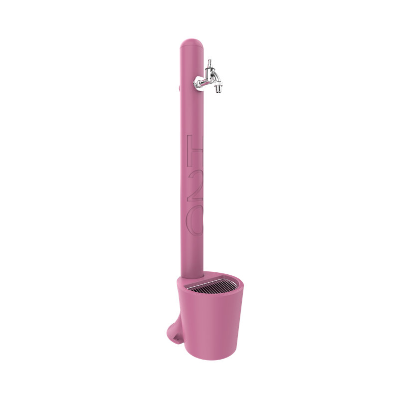 Acrylic Column Fountain, 100cm H x 28cm W x 37cm D, Fuxia