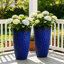 Chic pot de fleurs rond et haut, 23,5 po - Pots de fleurs texturés en nid d'abeilles pour plantes d'intérieur / extérieur-1602805415
