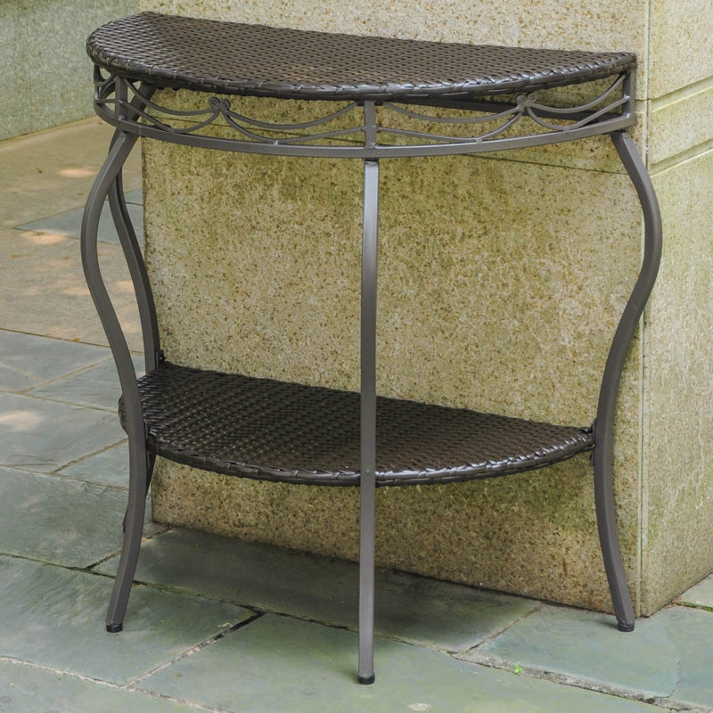 Arvi Metal Outdoor Buffet & Console Table , 30'' in. W 15'' in. D, Chocolate