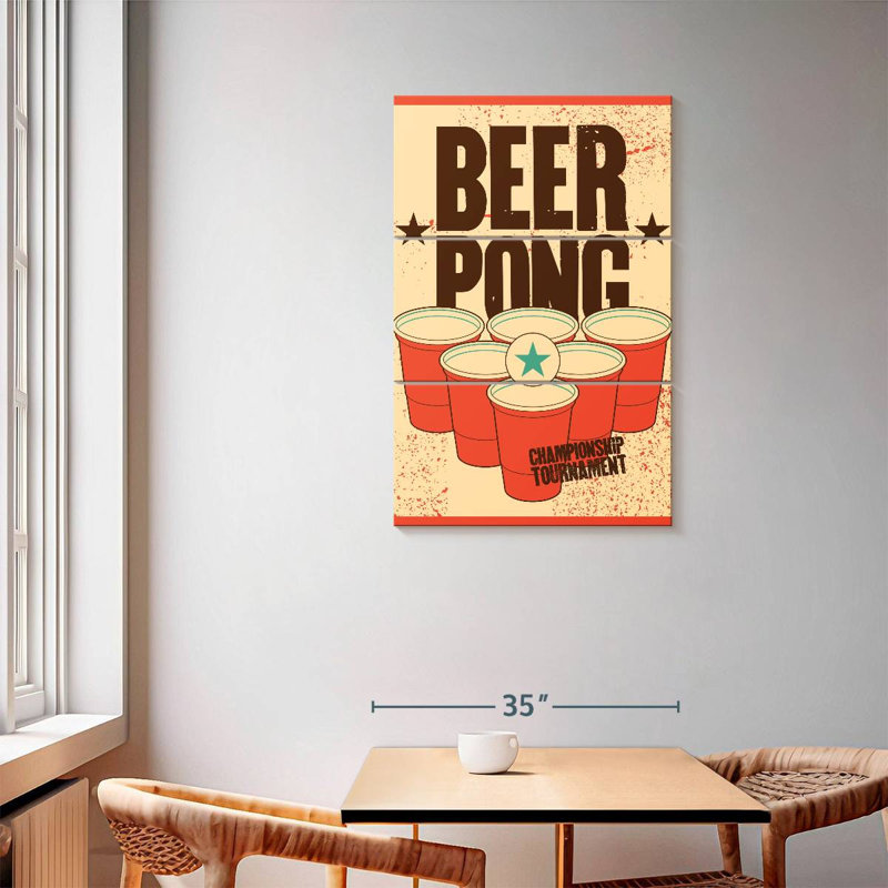 Tergel Beer Pong Tournament, 57" H x 36" W