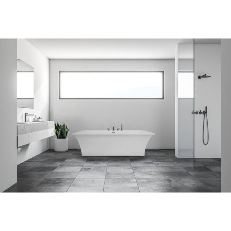 Studio 70" x 36" Freestanding Air Acrylic Bathtub, Polished Brass