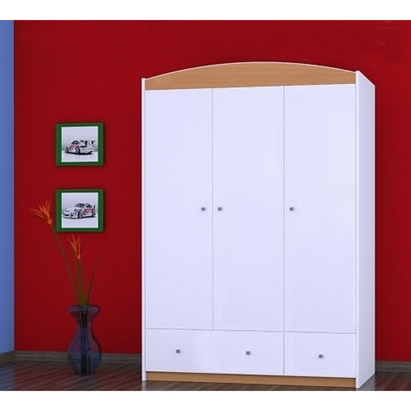 Ornelas 3 Door Wardrobe, Brown