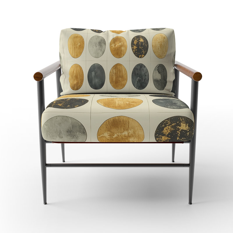 Fauteuil d'appoint Moon, Brown Round Arms