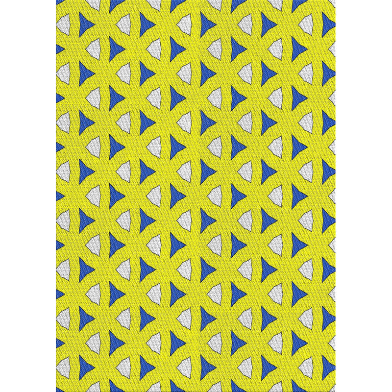 Tapis jaune en laine touffeté à la main Cloquet