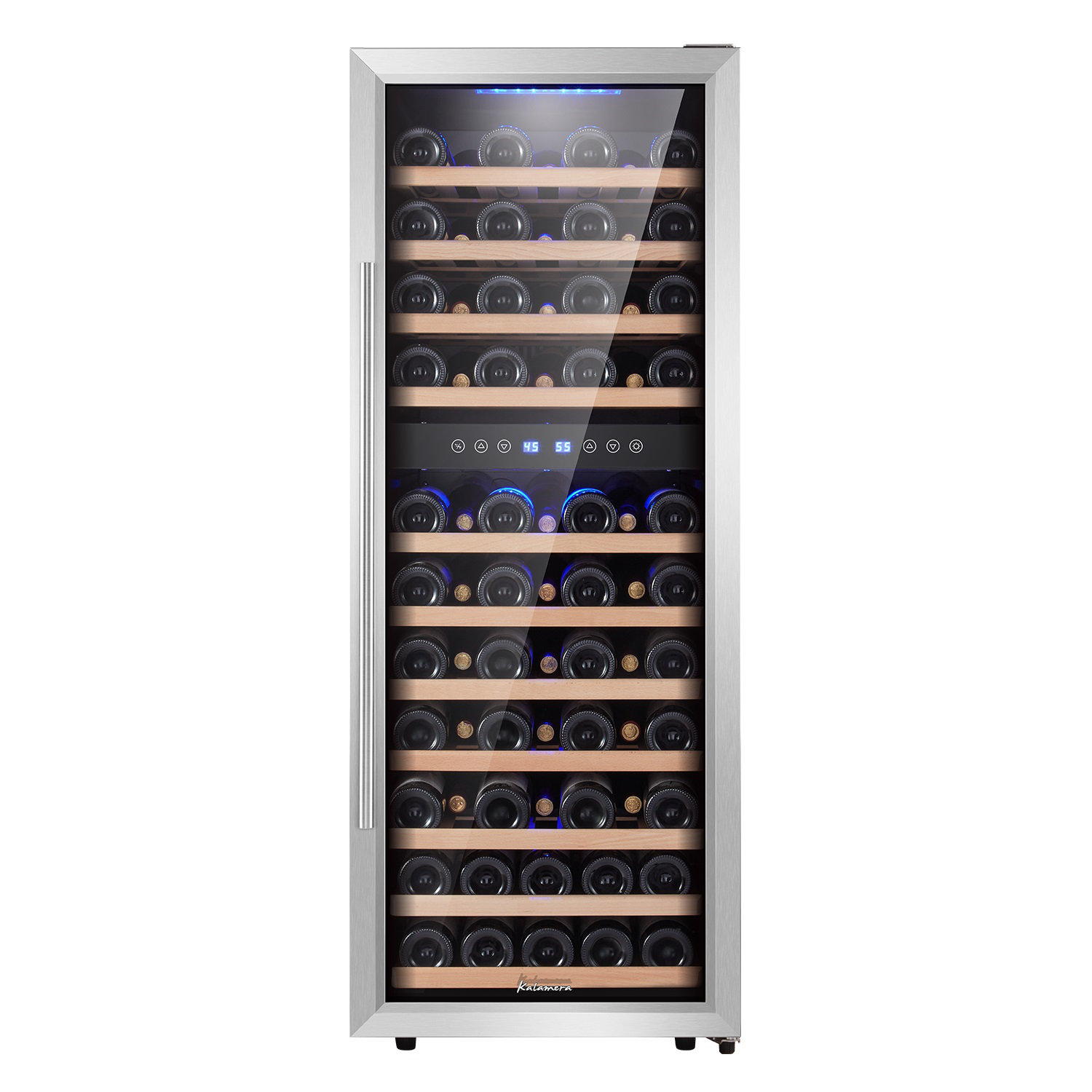 Kalamera Dual Zone 19.5'' Freestanding 73 Bottle Wine Refrigerator | Fridge.com