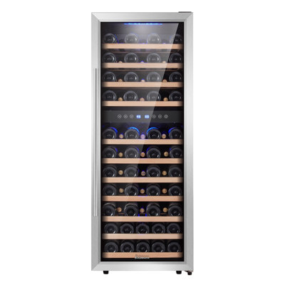 Kalamera Dual Zone 19.5'' Freestanding 73 Bottle Wine Refrigerator | Fridge.com