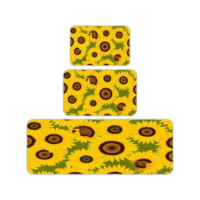 Ensemble de tapis de cuisine 3 pièces Dark Boho Skull Botanical