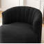 Fauteuil demi-tonneau pivotant rembourré Musaab-1129483439