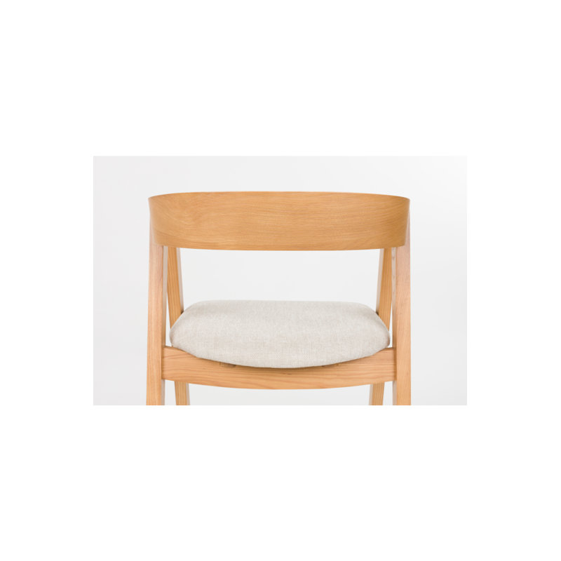 Dining Chair Upholstered Arm Chair, Natural