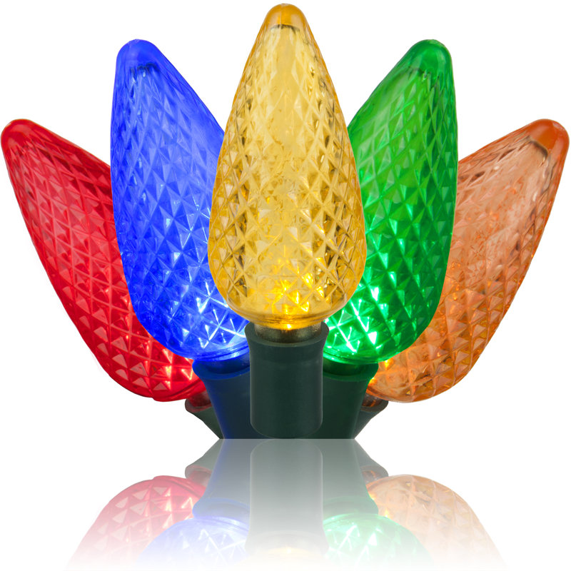 C9 LED Christmas String Light, 25, 17' L, Multicolor