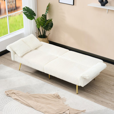 79" Corduroy Bed, Foldable Double With For Living Room & Compact Areas, Smooth Velvet, Construction Limited