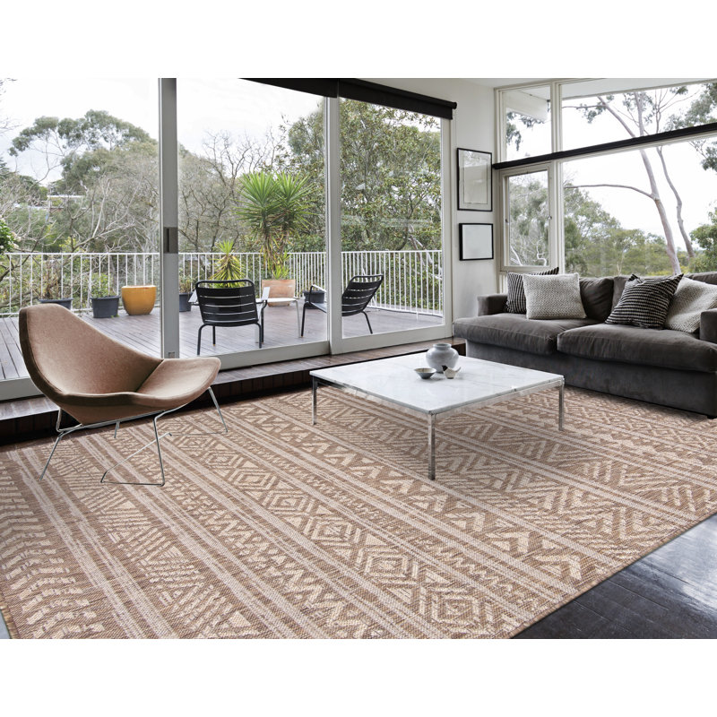 Tapis intérieur / extérieur Aarani, Rectangle 5 pi 3 po x 7 pi 6 po