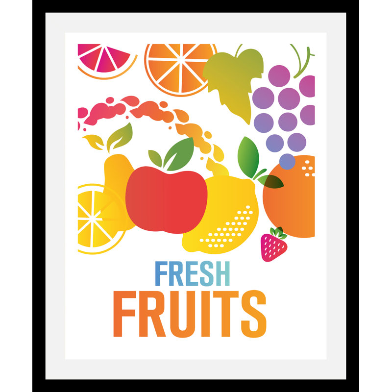 Fresh Fruits - Single Picture Frame Print, 70cm H x 50cm W
