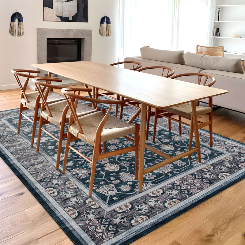 Tapis lavable à la machine LENORE, Rectangle 5 pi x 7 pi