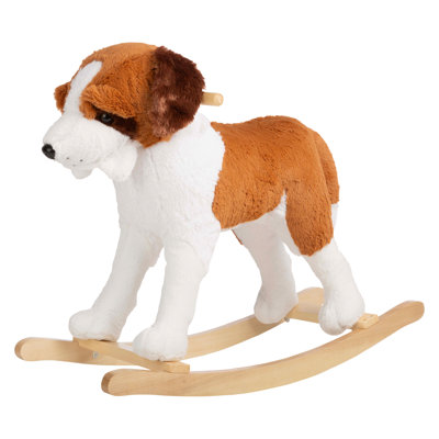Cheval à bascule en peluche pour chien avec poignées pour tout-petits de 3 ans et plus