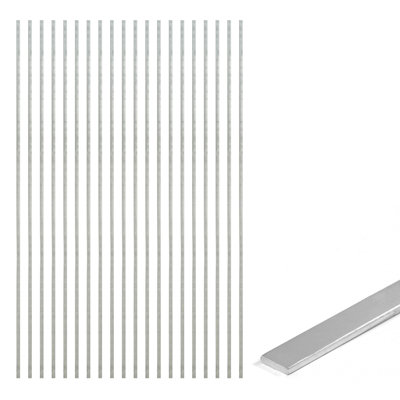 Barre de tension galvanisée argentée de 4 pi, barre plate de 48 po pour les pièces de clôture à maillons de chaîne de 4 pi, quincaillerie pour système de clôture à maillons de chaîne, paquet de 20