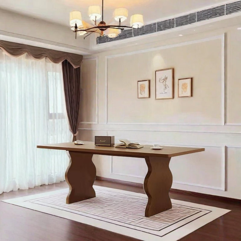 Kairis Ash Solid Wood Dining Table, 29.52"H x 62.99"L x 31.49"W