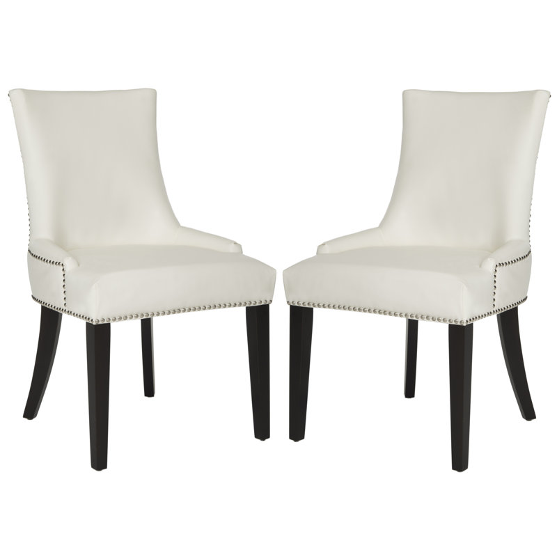 Baumgarten 49.53cm H Upholstered Side Chair, Taupe, Black