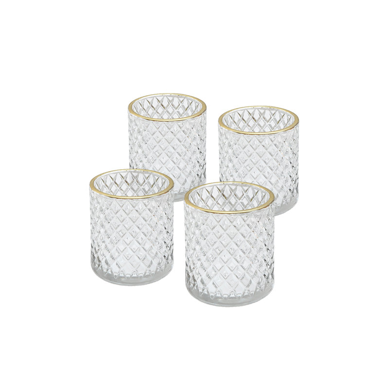 Ensemble de supports de table en verre 4 pièces Elizabeth