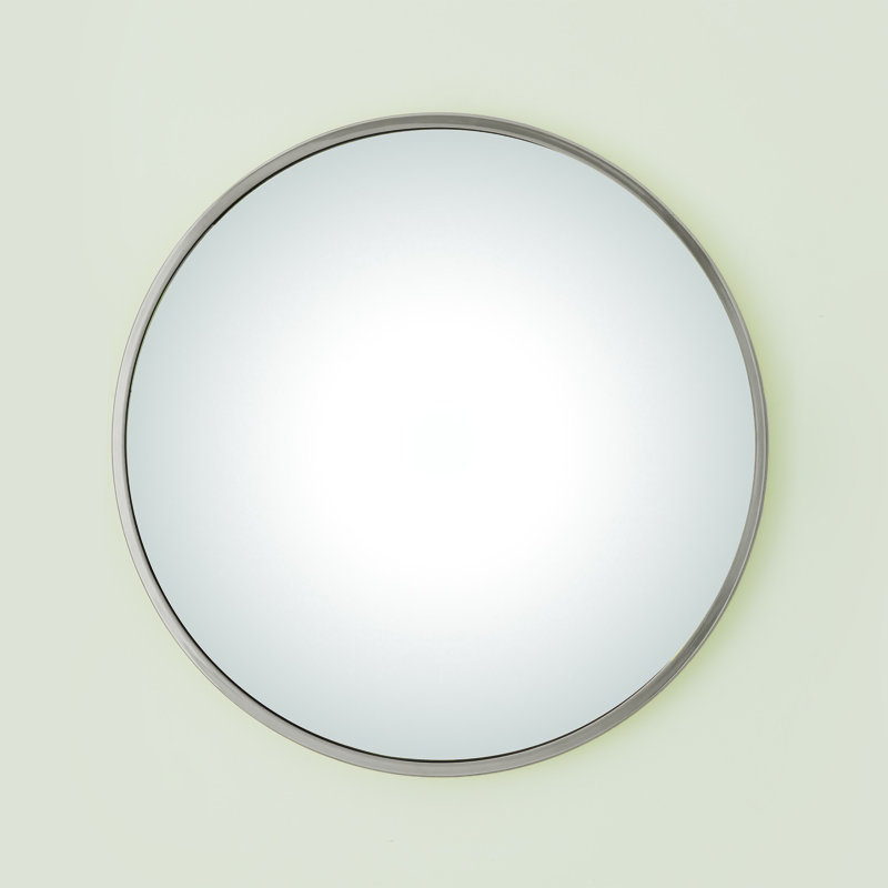 Hoop Convex Mirror, 42" H x 42" W, Nickel