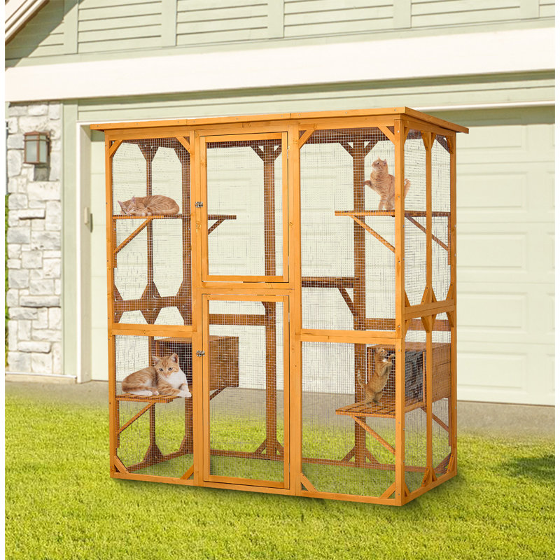 Catio Outdoor Cat Enclosure Large, 71 Inch Outdoor Cat House