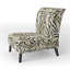 Fauteuil de chambre contemporain crème et noir Harmony Zebra Harmony