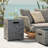  Propane Metal Tank Cover W/ Adjustable Foot Pad Cut-out Handle For Patio Garden