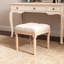 Petit banc rembourré, banc carré rembourré avec repose-pieds rustique, tabourets de coiffeuse pour la chambre à coucher, beige 15,75 po x 15,75 po x 15,75 po