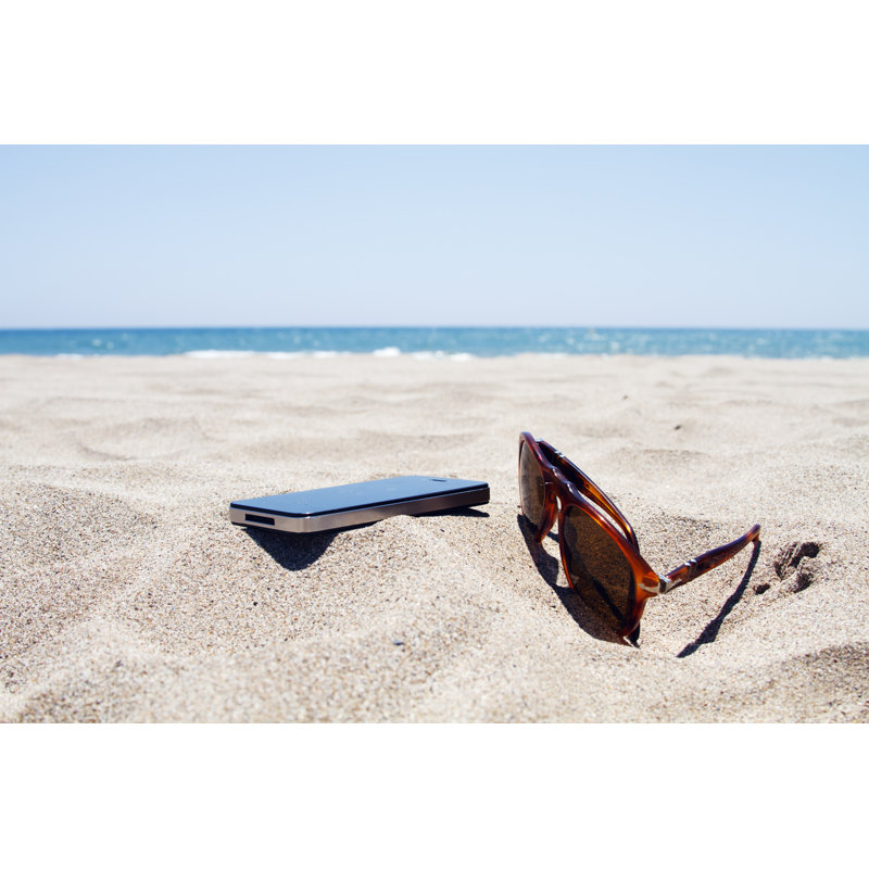 Smartphone And Sunglasses by Portostock - Wrapped Canvas Print, 30cm H x 46cm W