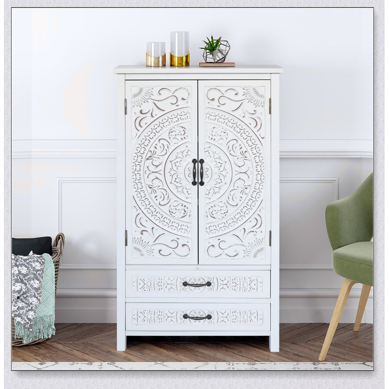 Armoire de rangement blanche 27 po