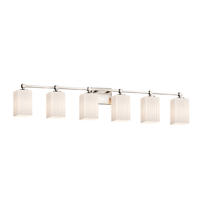 Éclairage pour meuble-lavabo 6 lumières contemporain Casson, Noir mat