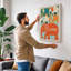 Elephant Study Grid Mid-Century - Wrapped Canvas-632577522-632577528
